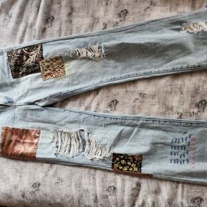 BDG Patchwork Light Blue Jeans